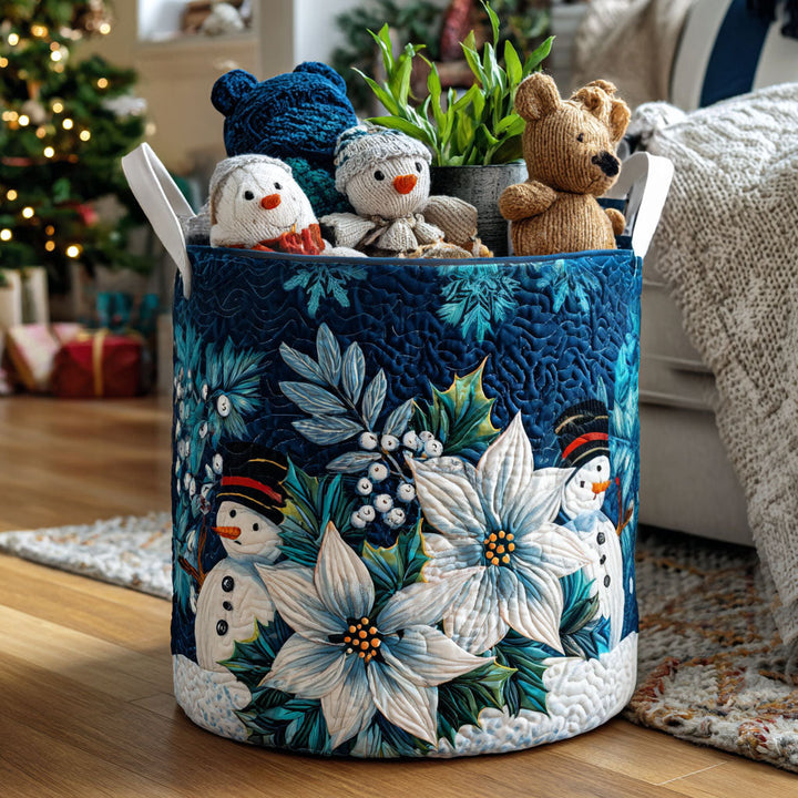 Cesta de Ropa Acolchada de Navidad