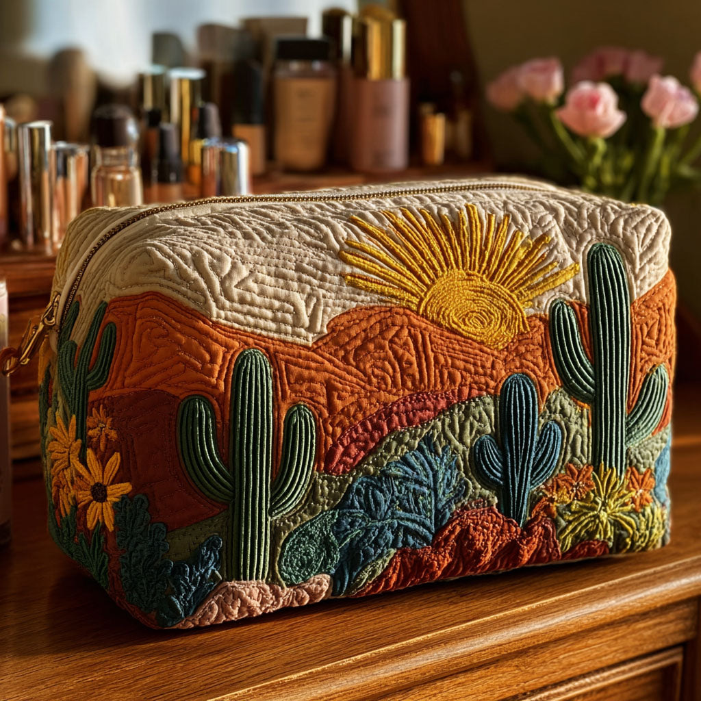 Bolsa de Maquillaje Acolchada Flora del Desierto