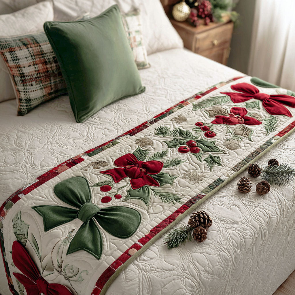 Caminito de Cama Acolchado Navideño