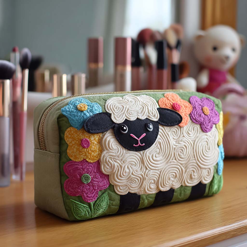 Bolsa de Maquillaje Acolchada de Oveja