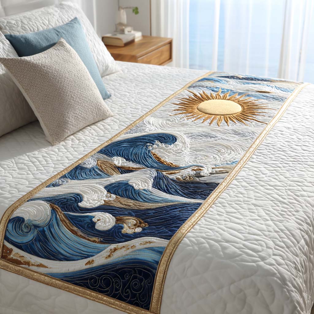 Caminito de Cama Acolchado Oceánico