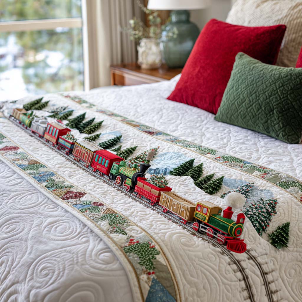 Caminito de Cama Acolchado de Navidad