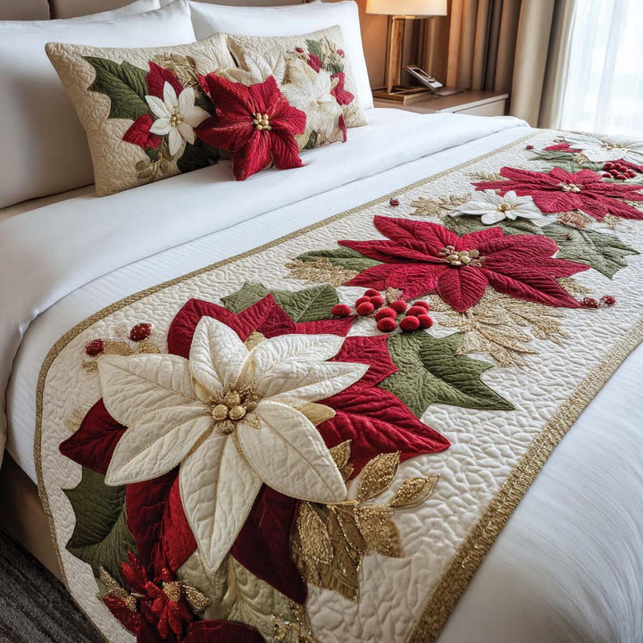 Caminito de Cama Navideño Acolchado