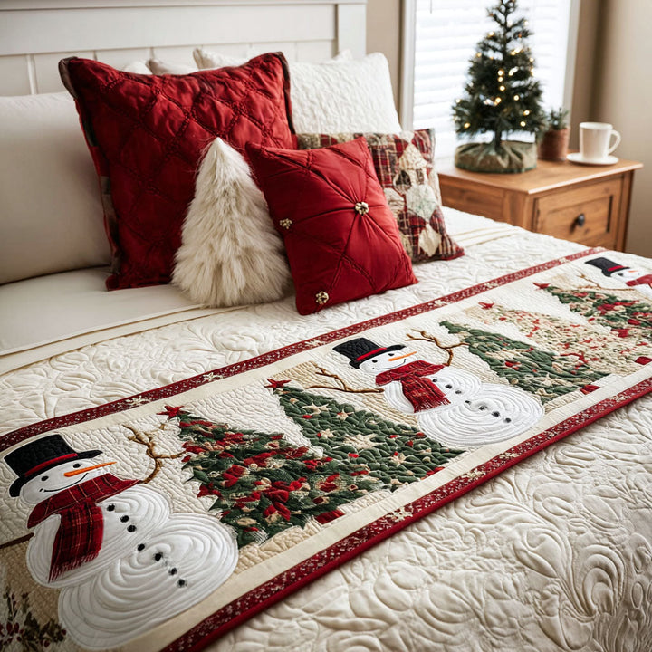 Caminito de Cama Acolchado Navideño