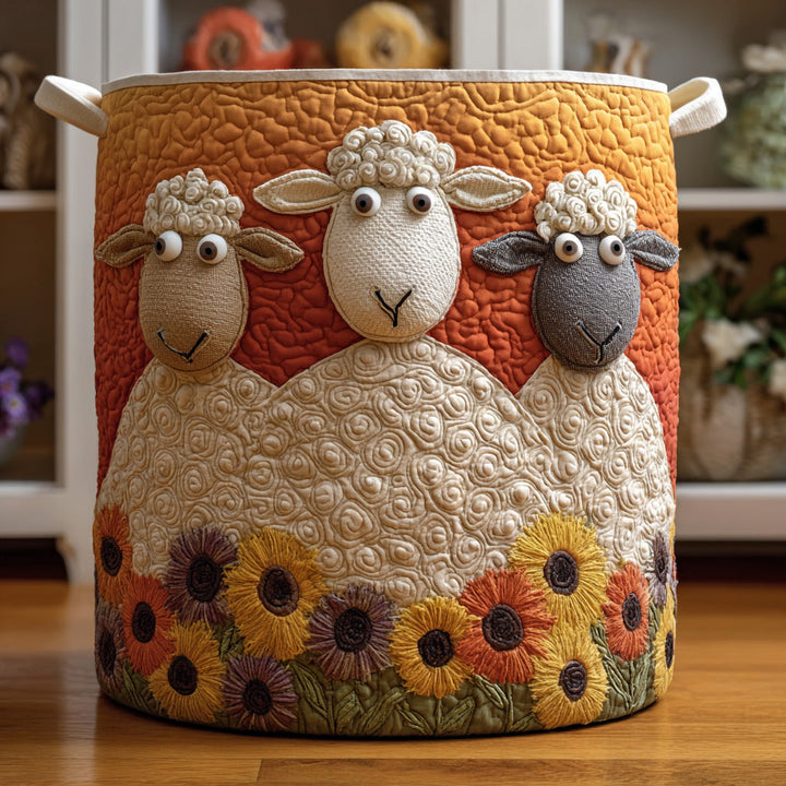 Cesta de Ropa Acolchada de Ovejas